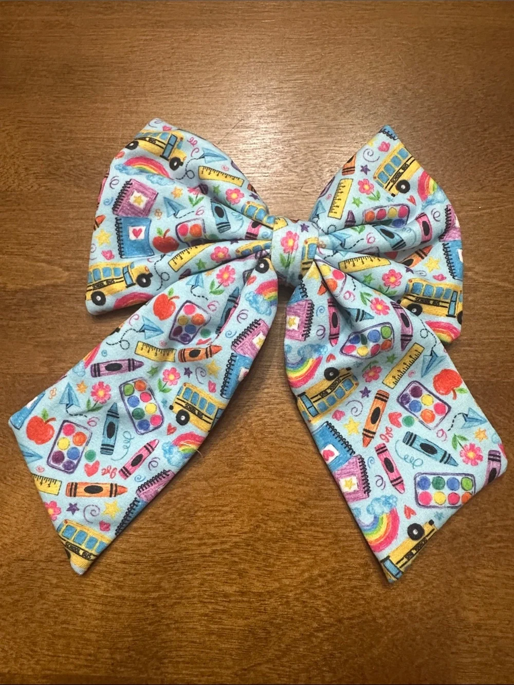 Griffy & Drake Back to School Dog Sailor Bow Large 5.5x6 NWT